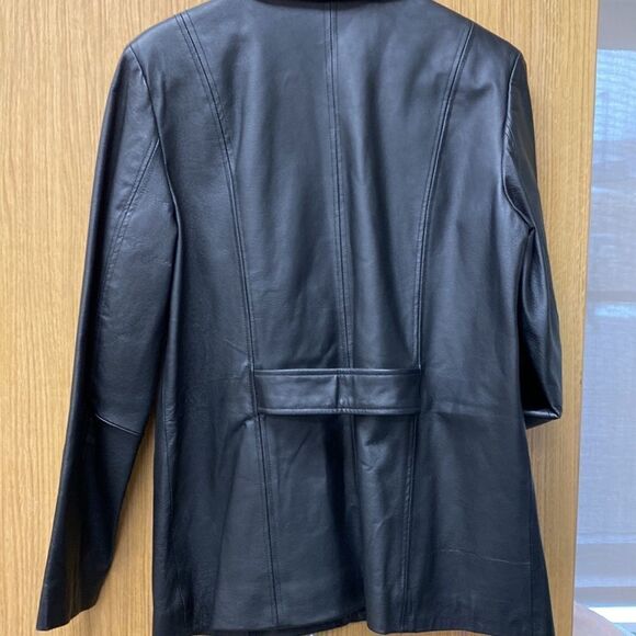 Kim Roger’s M Black Leather Jacket - Picture 6 of 7